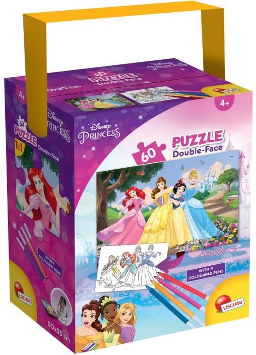 Lisciani giochi puzzle mini w tubie 60 elementsów księżniczki – Mini-Puzzle in einer Röhre mit 60 Teilen Prinzessinnen