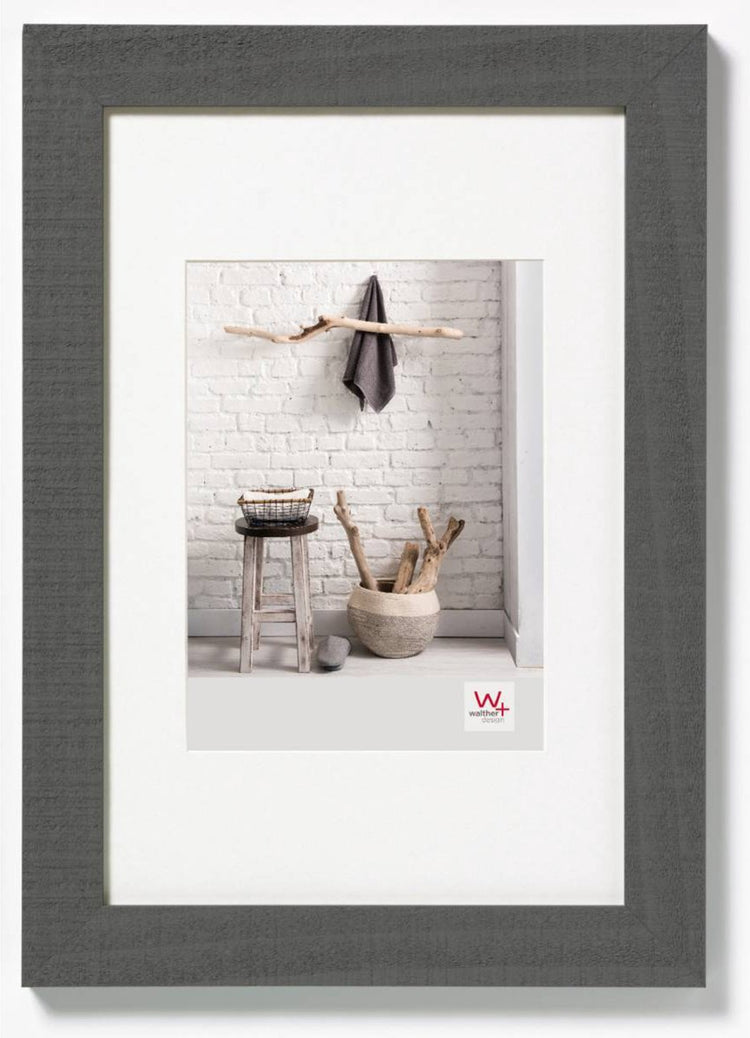 Walther Home ho520d – Holzrahmen – Fotogröße 15 x 20 cm – Grau