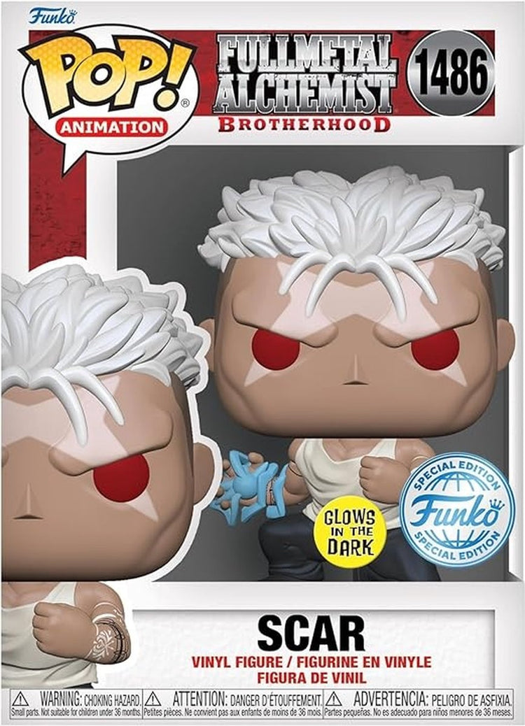 Funko-Pop-Animation: Fullmetal Alchemist: Brotherhood – Scar (im Dunkeln leuchten) Pop #1486