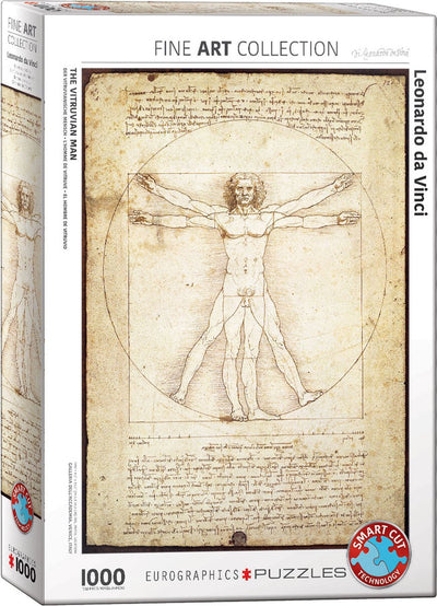 Eurographics – Die Proportionen des menschlichen Körpers nach Vitruv [le proporzioni del corpo umano secondo vitruvio] – Leonardo da Vinci – 1000 Teile 48×68 cm (B×H) – Puzzle