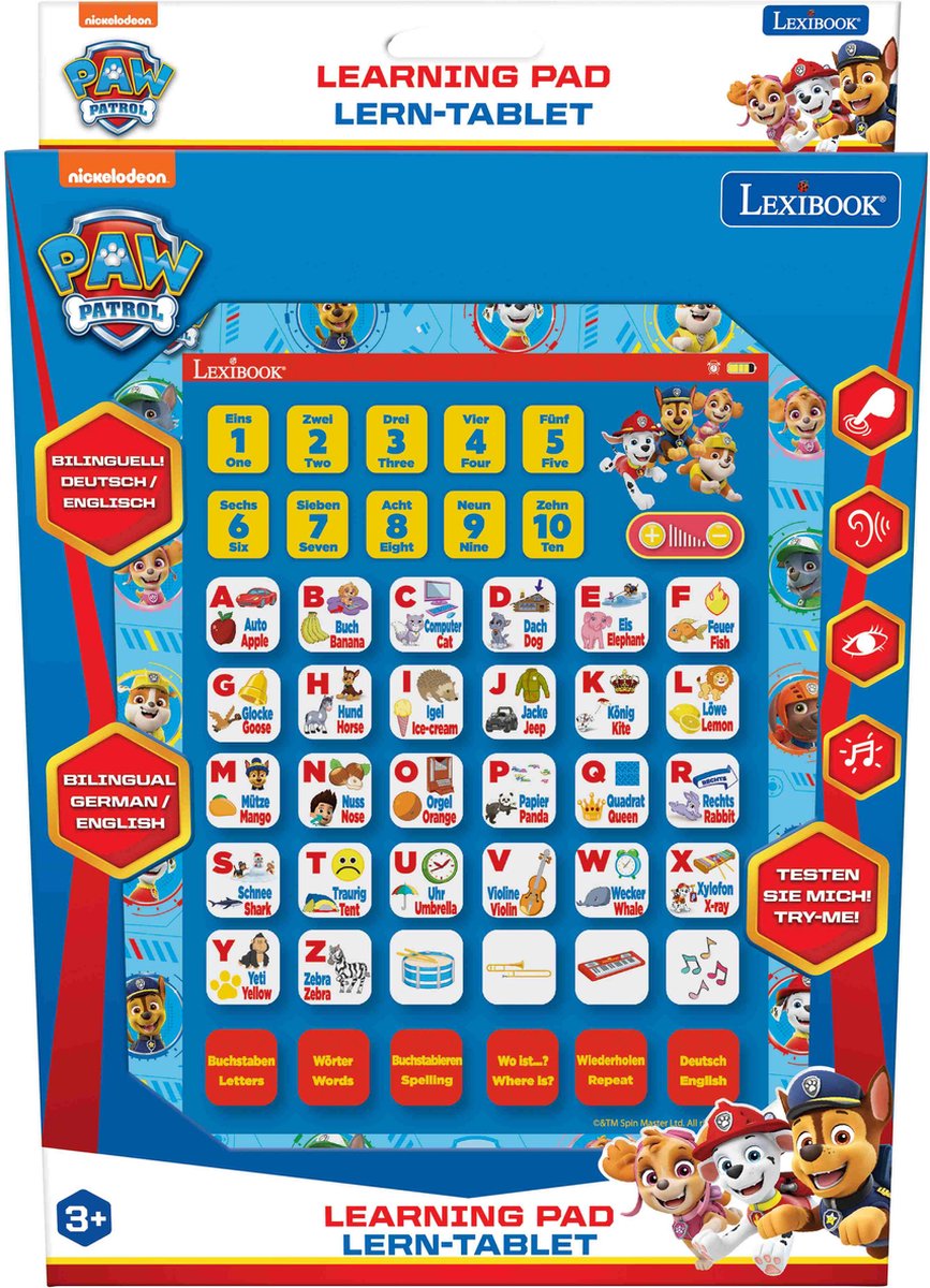 Lexibook Paw Patrol zweisprachiges Lerntablett (DE)