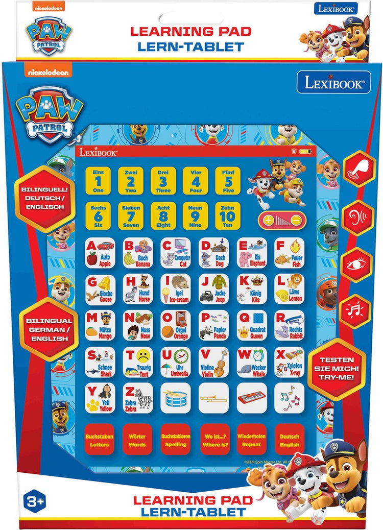 Lexibook Paw Patrol zweisprachiges Lerntablett (DE)