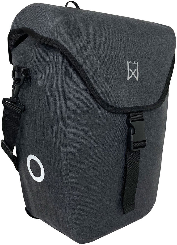 Willex einzelne Fahrradtasche – 21 l – Grau – 100 % wasserdicht