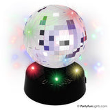 Partyfun Lichter Tischleuchte Discokugel Spiegel10cm drehbar - afbeelding 1