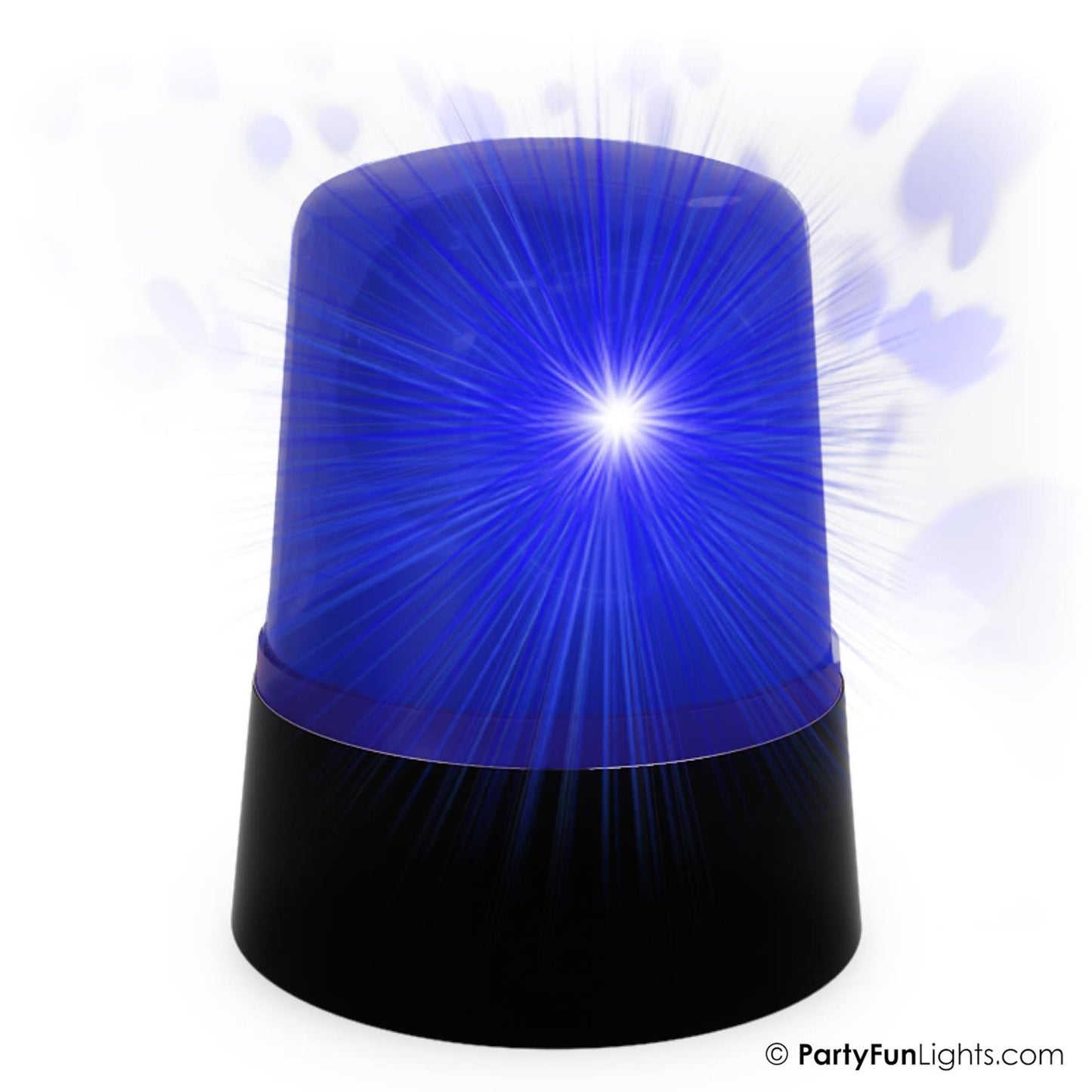 Partyfun Lights Tischlampe Mini Polizeilicht LED Blau