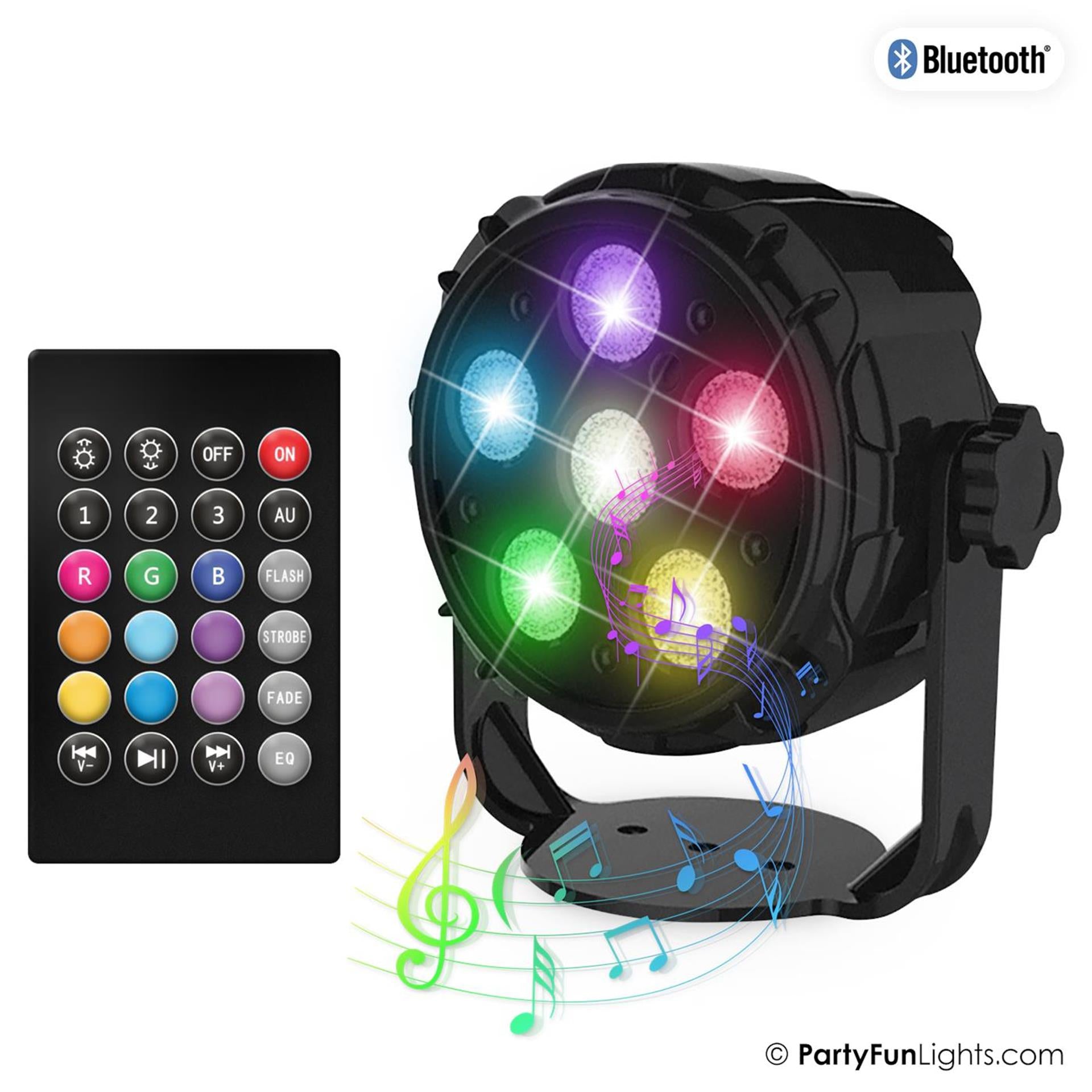 Partyfun beleuchtet Bluetooth-Lautsprecher 6x Power-LEDs