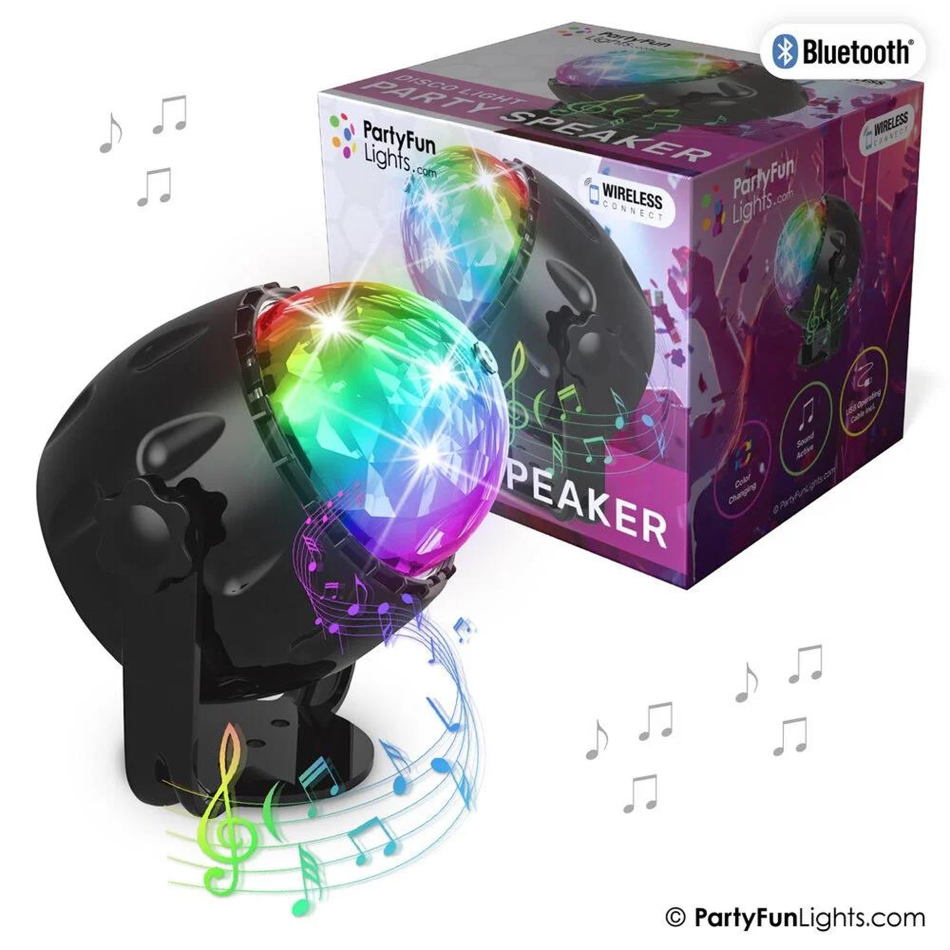 Partyfun Lights Bluetooth-Lautsprecher Kompakt-LED