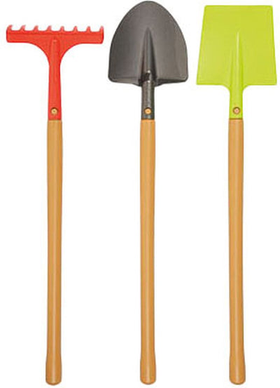 Ecoiffier Garden Werkzeugmetall mit Holzstahl, 3dlg.