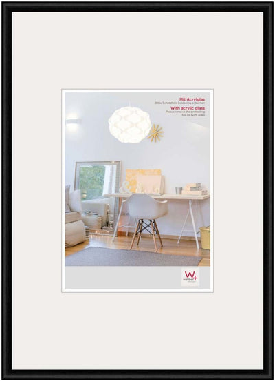 Walther New Lifestyle - Kunststoffrahmen - Fotogröße 29,7x42 cm (Din A3) - Schwarz