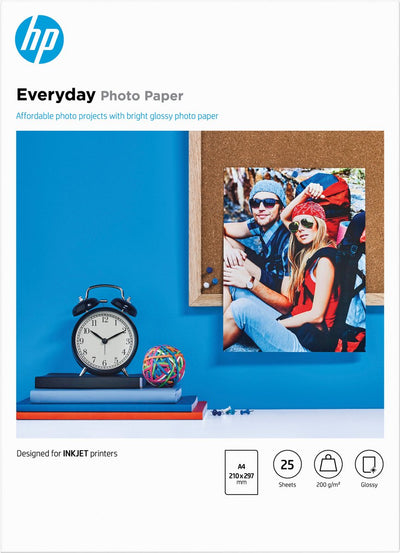 HP Everyday-Fotopapier – glänzend – A4 – 200 g m² – 25 Blatt