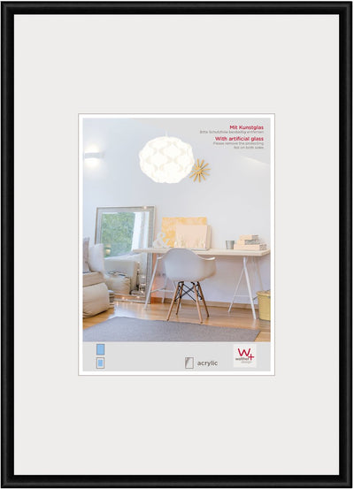 Walther New Lifestyle - Kunststoffrahmen - Fotogröße 30x40 cm - Kunstglas - Schwarz