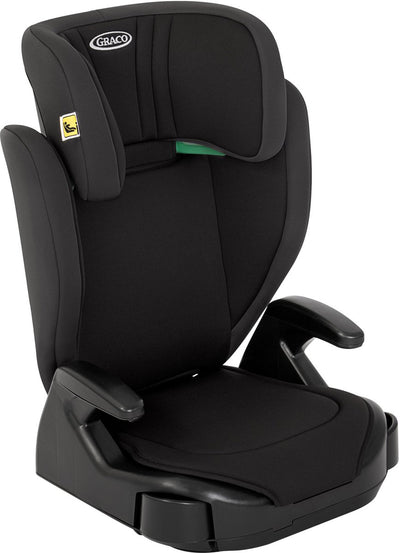 Graco Junior Maxi i-Size R129 Autositz – Midnight – Sitzerhöhung mit Rückenlehne – von 100 bis 150 cm (ca. 3,5 bis 12 Jahre)