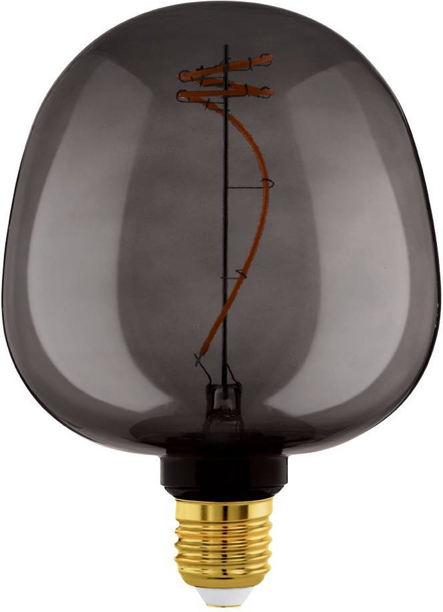Eglo LED-Lampe - E27 - ø 12,5 cm - G125 - schwarz - 2000k - dimmbar