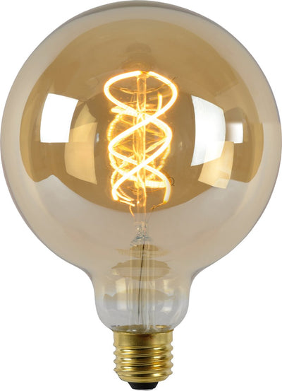 Lucide g125 - Glühlampe - ø 12,5 cm - LED dimmbar - E27 - 1x4,9W 2200K - Bernstein