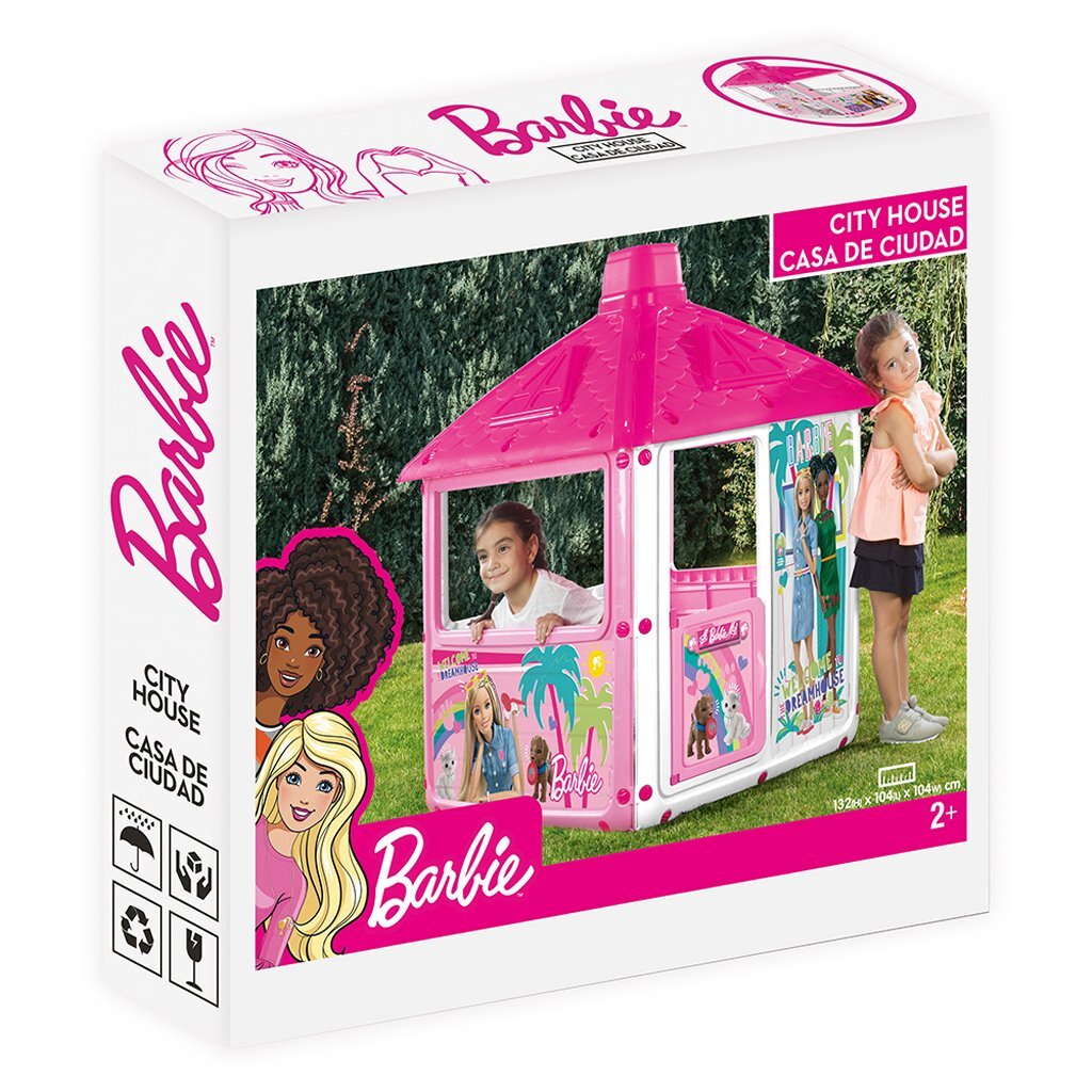 Barbie City Speelhuis 132x104x104 cm rosa weiß