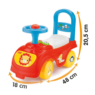 Fischer Preis Walking Car + Horn rot blau gelb