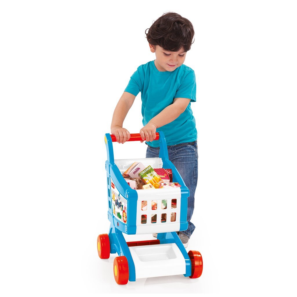 Dolu Fisher Preis Einkaufswagen + Zubehör weiß blau rot