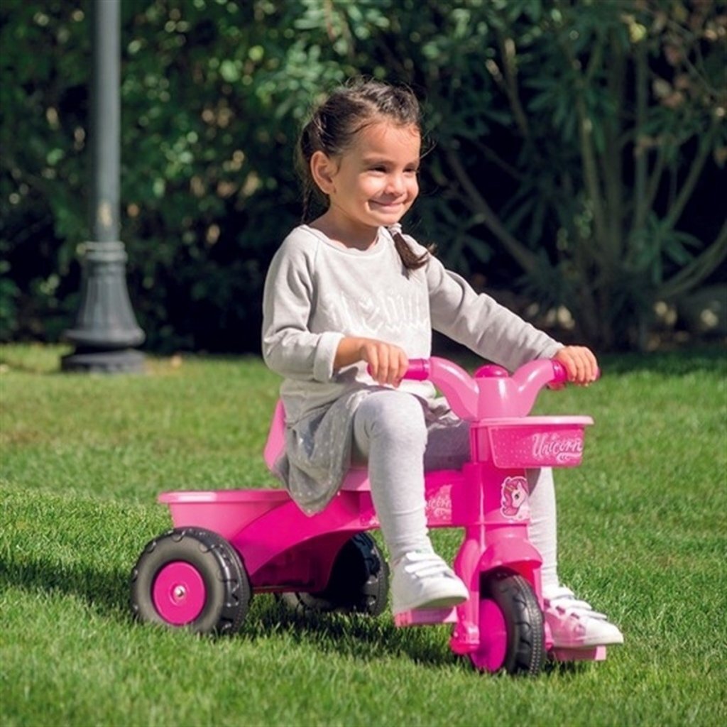 Dolu Dolu Unicorn Dreirad mit Push Bar Pink