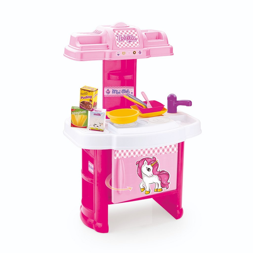 Dolu Dolu mein erstes Einhorn -Küchenspiel Set Pink