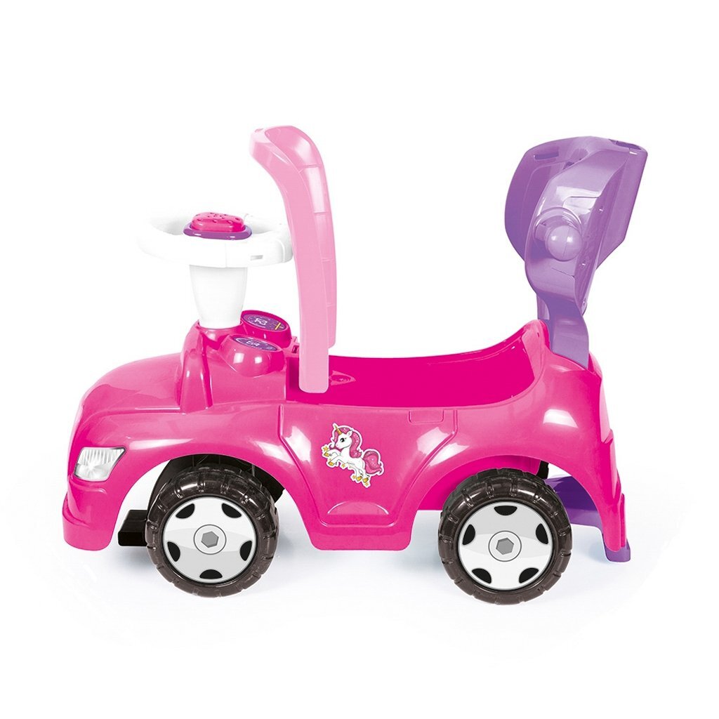 Dolu Dolu Unicorn Walking Car mit Push Bar Pink