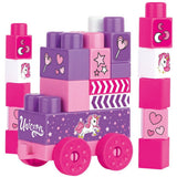 Dolu Dolu Unicorn Jumblocks Zug mit 25 Blocks rosa - afbeelding 2