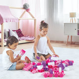 Dolu Dolu Unicorn Jumblocks Zug mit 50 Blocks rosa - afbeelding 3