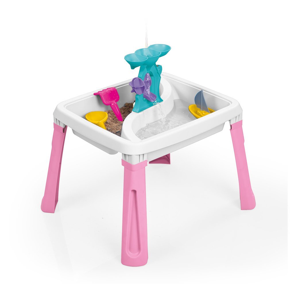 Dolu Sand-Wasser-Tisch + Zubehör Pink White