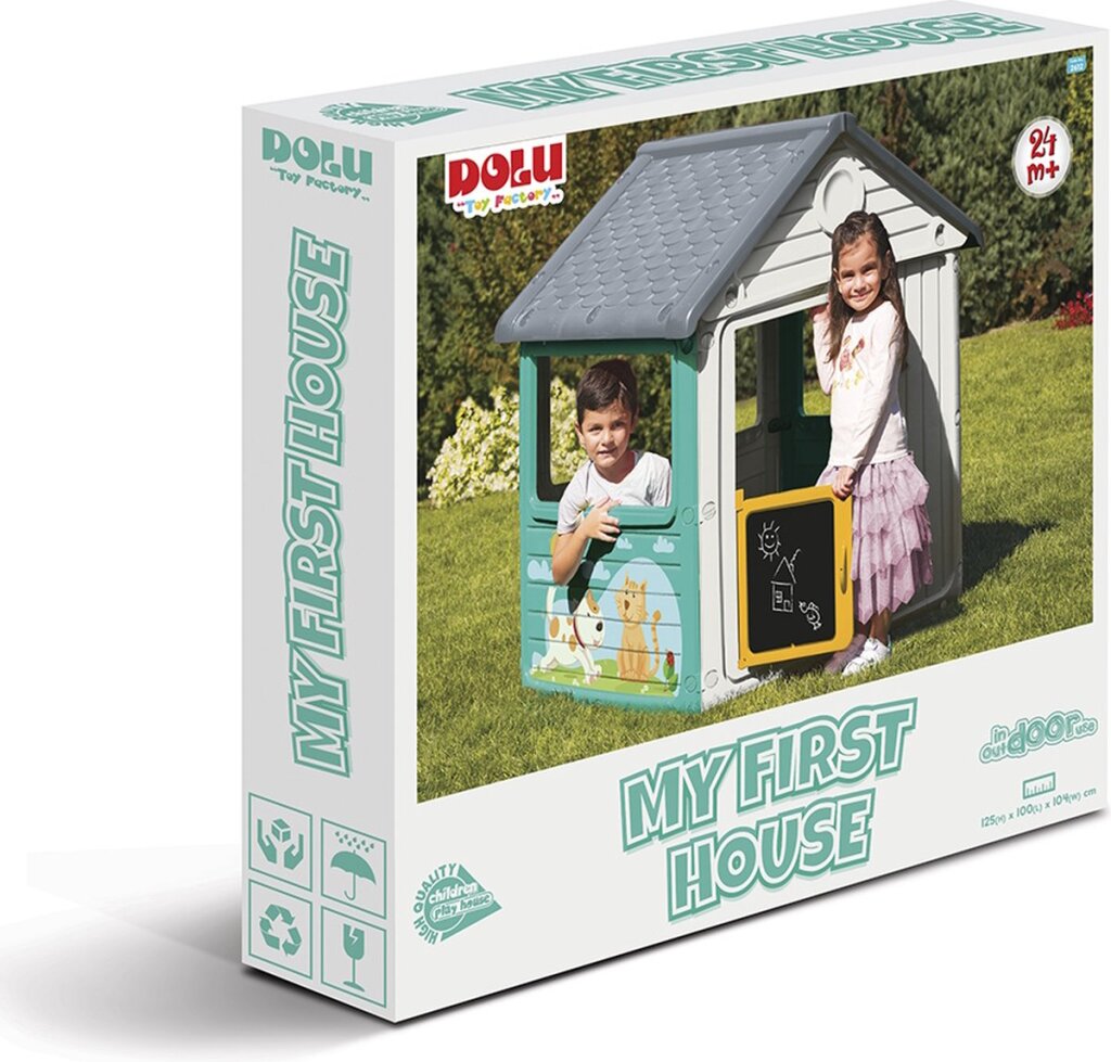 Dolu Dolu 2612 Playhouse Mein erstes Spielhaus weiß blau gelb