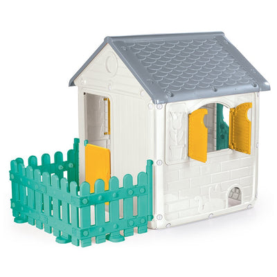 Dolu Playhouse 122.5x104x156 cm + Sound weiß grün grau gelb