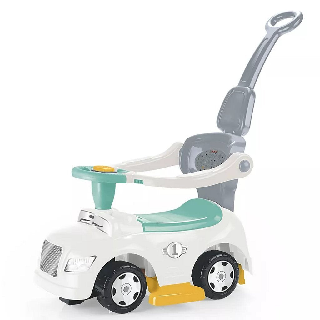 Dolu 3in1 Wanderwagen mit Griff + Horn weiß blau grau gelb
