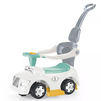 Dolu 3in1 Wanderwagen mit Griff + Horn weiß blau grau gelb