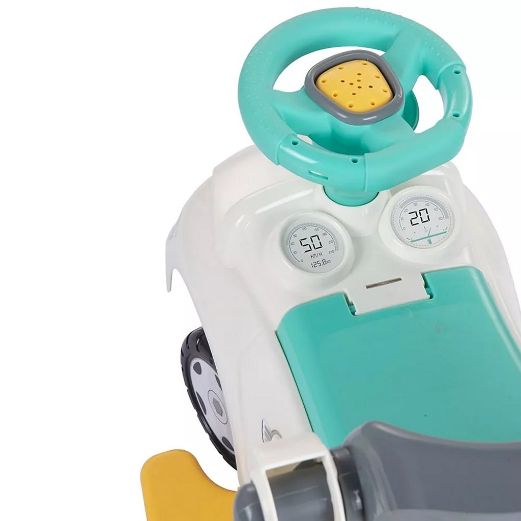 Dolu 3in1 Wanderwagen mit Griff + Horn weiß blau grau gelb