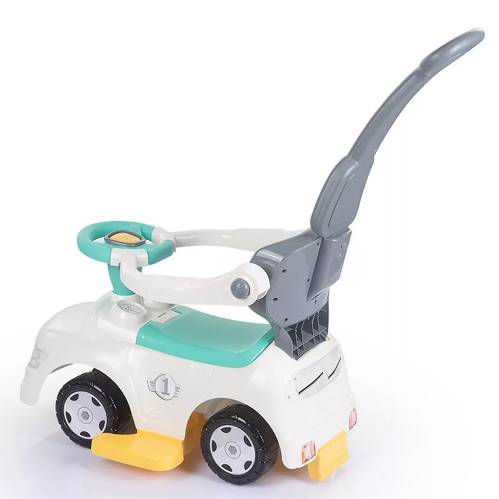 Dolu 3in1 Wanderwagen mit Griff + Horn weiß blau grau gelb