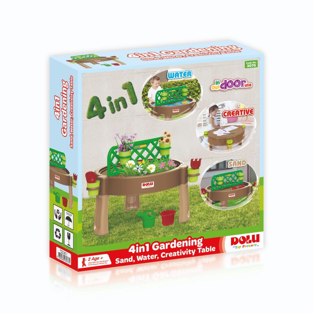 Dolu Dolu 4in1 Gartenspieltisch 80x80 cm