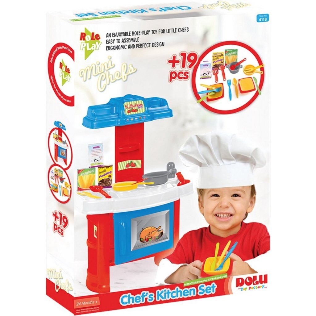 Dolu Dolu Chefkochküche Spielzeugküche 19-teilig