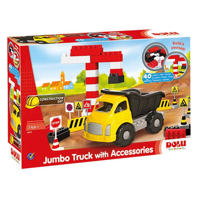 Dolu Dolu Bouwtruck mit Accessoires 40-Stück
