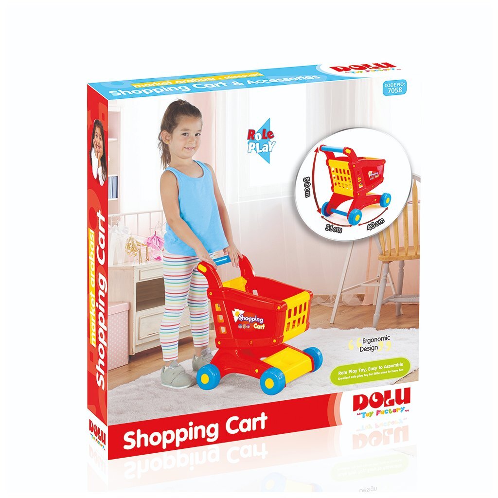 Dolu Dolu Einkaufswagen 50x31x43 cm Rot gelbblau