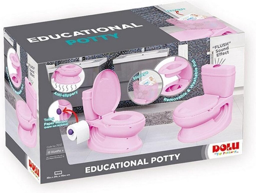 Dolu Dolu Bildung Kindertoilette mit Sound Pink