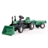 Dolu Dolu Pedal Traktor Bagger + Anhänger Grün grün