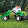 Dolu Dolu Pedal Traktor Bagger + Anhänger Grün grün