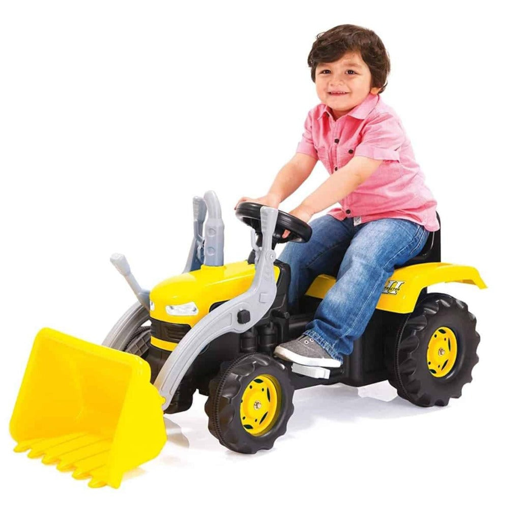 Dolu Steptractor mit Frontlader Horn gelb Schwarz