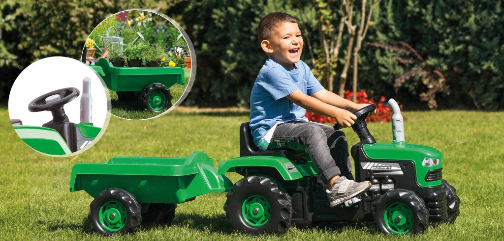 Dolu -Traktor mit Anhänger Horn Groene schwarz