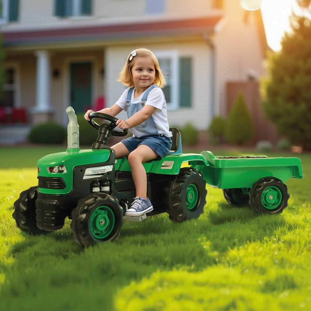 Dolu -Traktor mit Anhänger Horn Groene schwarz