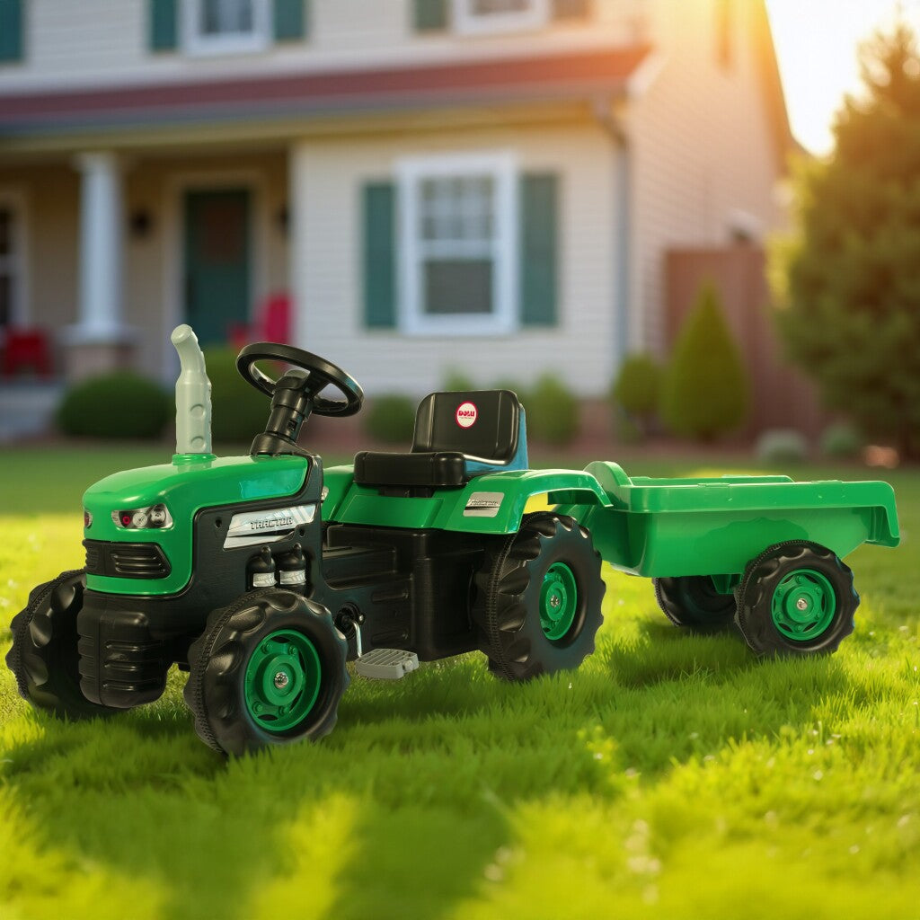Dolu -Traktor mit Anhänger Horn Groene schwarz