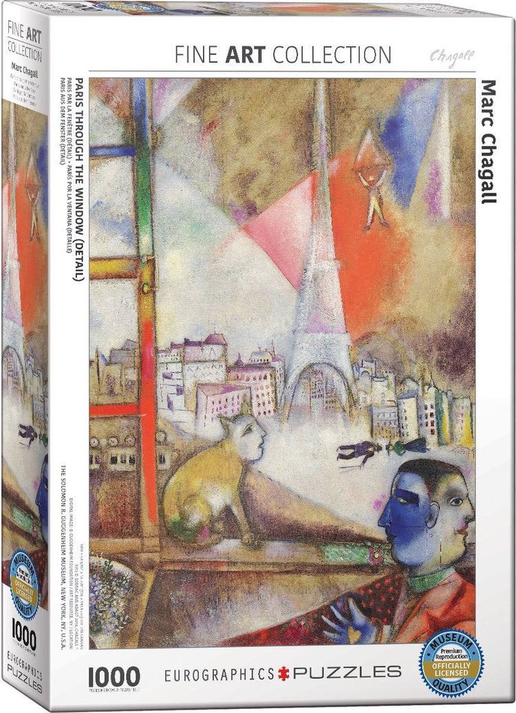 Eurographics – Paris durch das Fenster [Paris à travers la fenêtre] – Marc Chagall – 1000 Teile 48 × 68 cm (B × H) – Kunstpuzzle