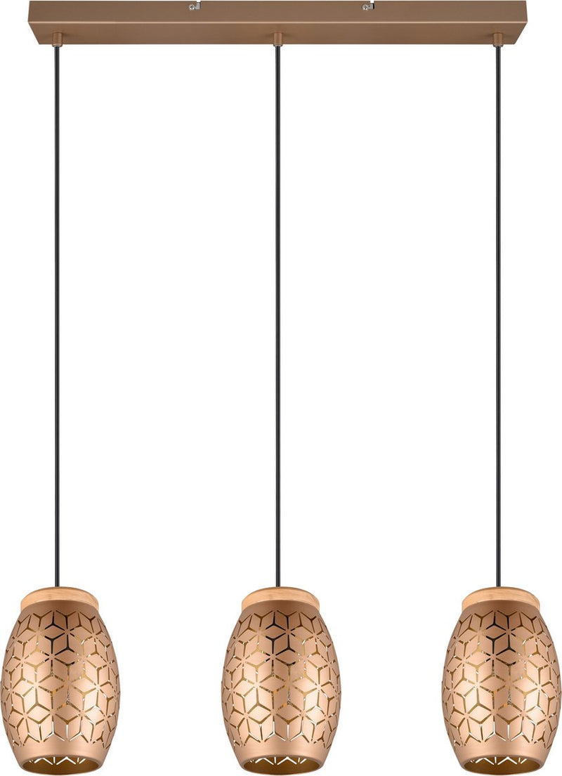 Rl lebe dein Licht Reality Bidar - Hängelampe - Kaffee - exkl. 3x E27 28W