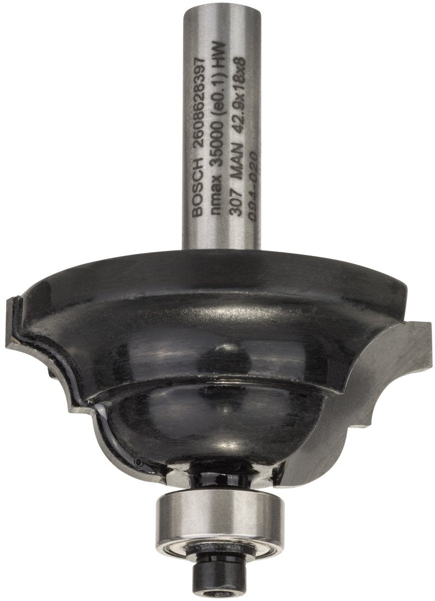 Bosch - Plattenschneider d 8 mm, r1 6,3 mm, b 15 mm, l 18 mm, g 60 mm