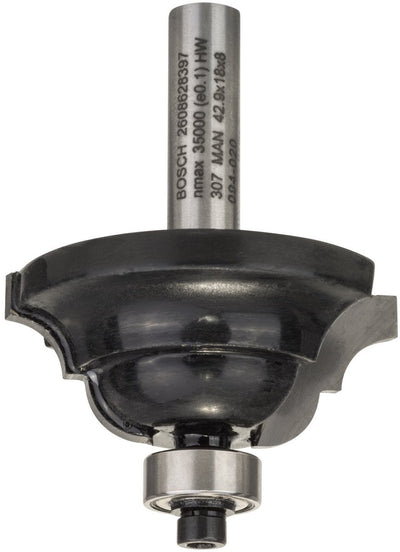 Bosch - Plattenschneider d 8 mm, r1 6,3 mm, b 15 mm, l 18 mm, g 60 mm