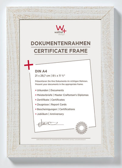 Walther Home - Holzrahmen - Fotogröße 21x29,7 (Din A4) cm - Polarweiß