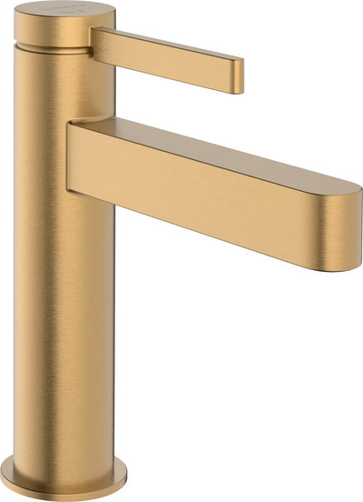 Hansgrohe Finoris – Waschtisch-Mischbatterie – Einhebelbedienung – Kaltstart energiesparend – mit Ablassschraube – 110 mm – Bronze gebürstet